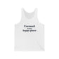 Cornwall is My Happy Place Unisex Jersey Tank Top