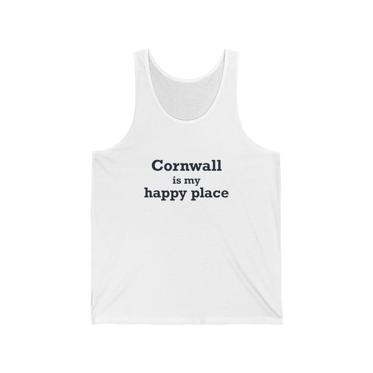 Cornwall is My Happy Place Unisex Jersey Tank Top