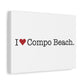 I Heart Compo Beach. Matte Canvas, Stretched, 1.25"