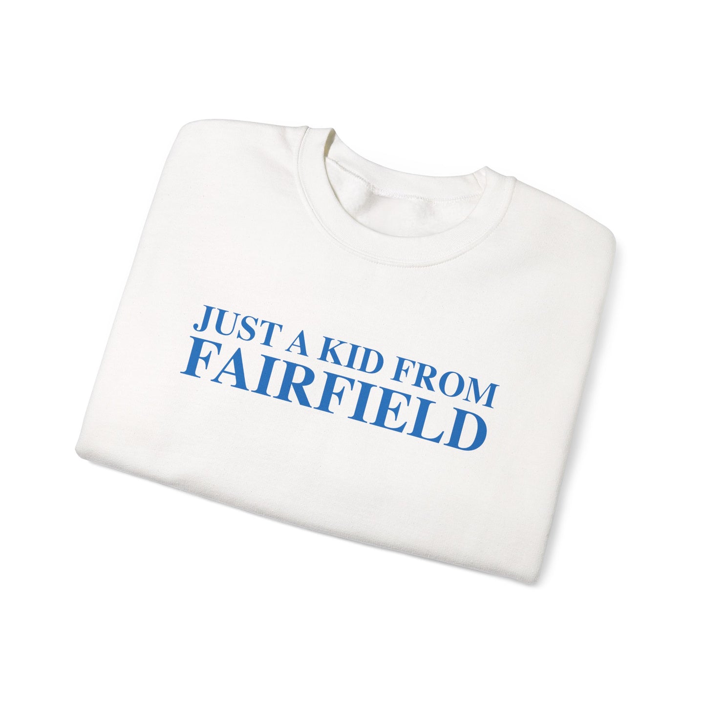 Just a kid from Fairfield Unisex Heavy Blend™ Crewneck Sweatshirt