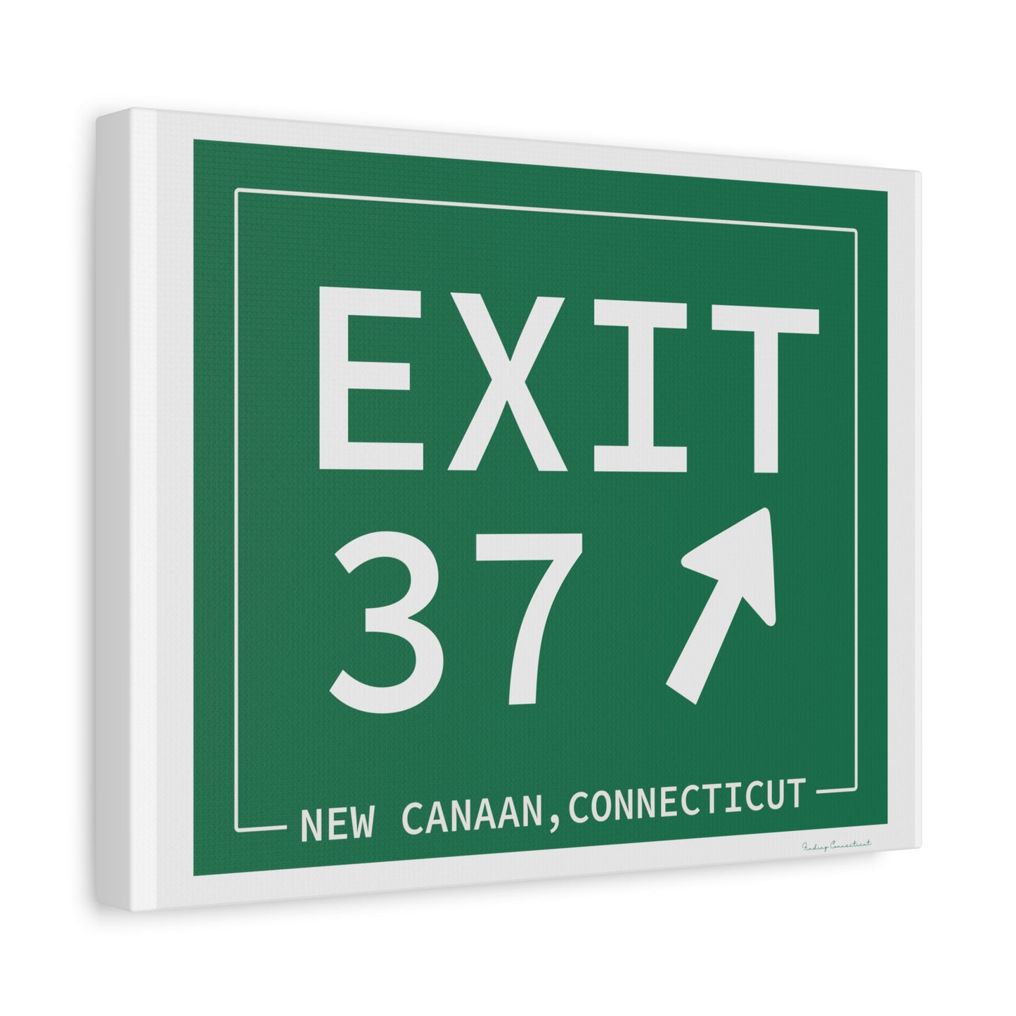 Vintage Exit 37 Merritt Parkway Sign Matte Canvas, Stretched, 1.25"