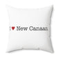 I Heart New Canaan. Spun Polyester Square Pillow