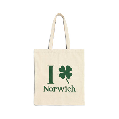 I Clover Norwich Cotton Canvas Tote Bag