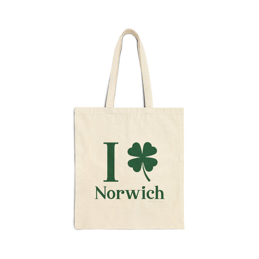 I Clover Norwich Cotton Canvas Tote Bag