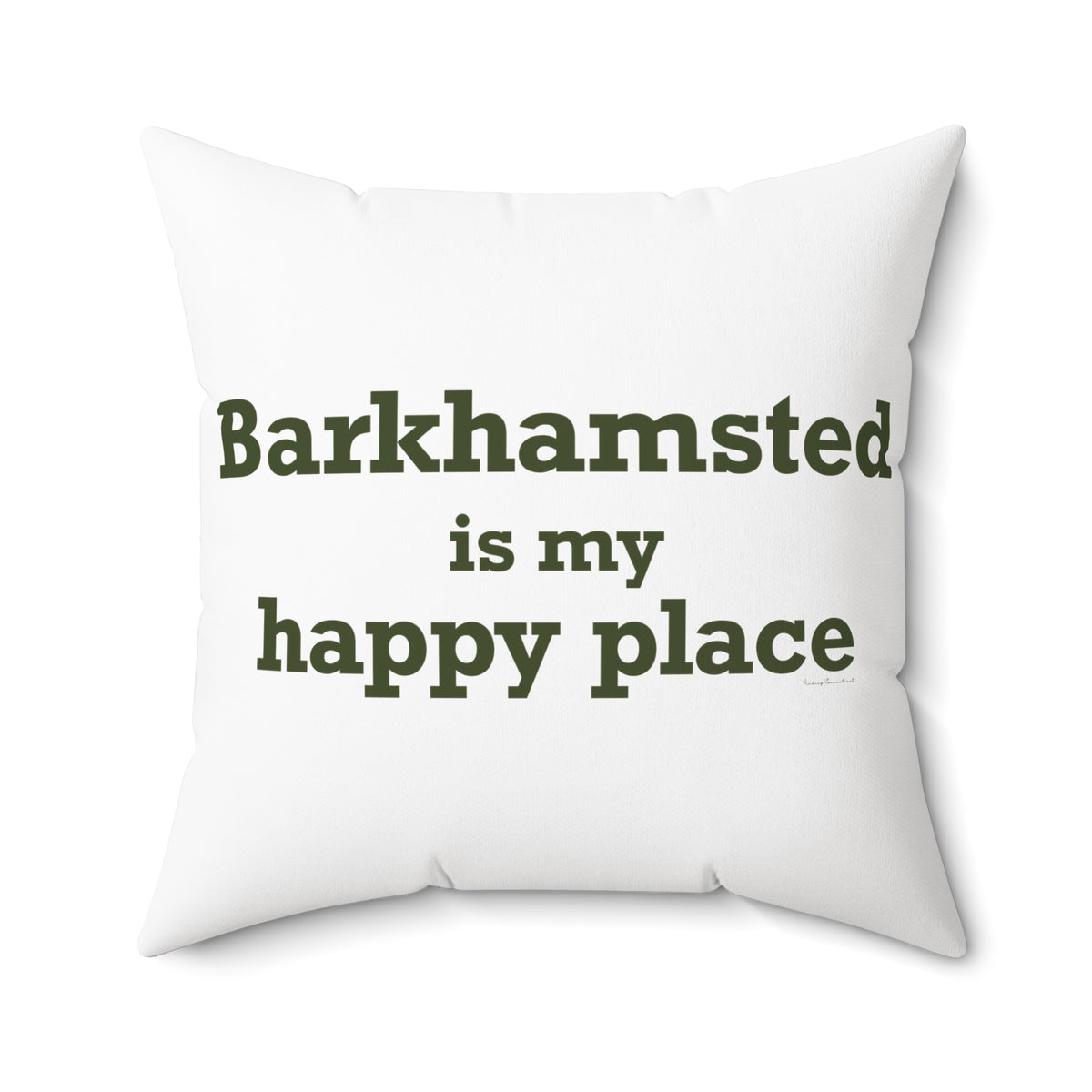 Barkhamsted is my Happy Place Polyester Square Pillow