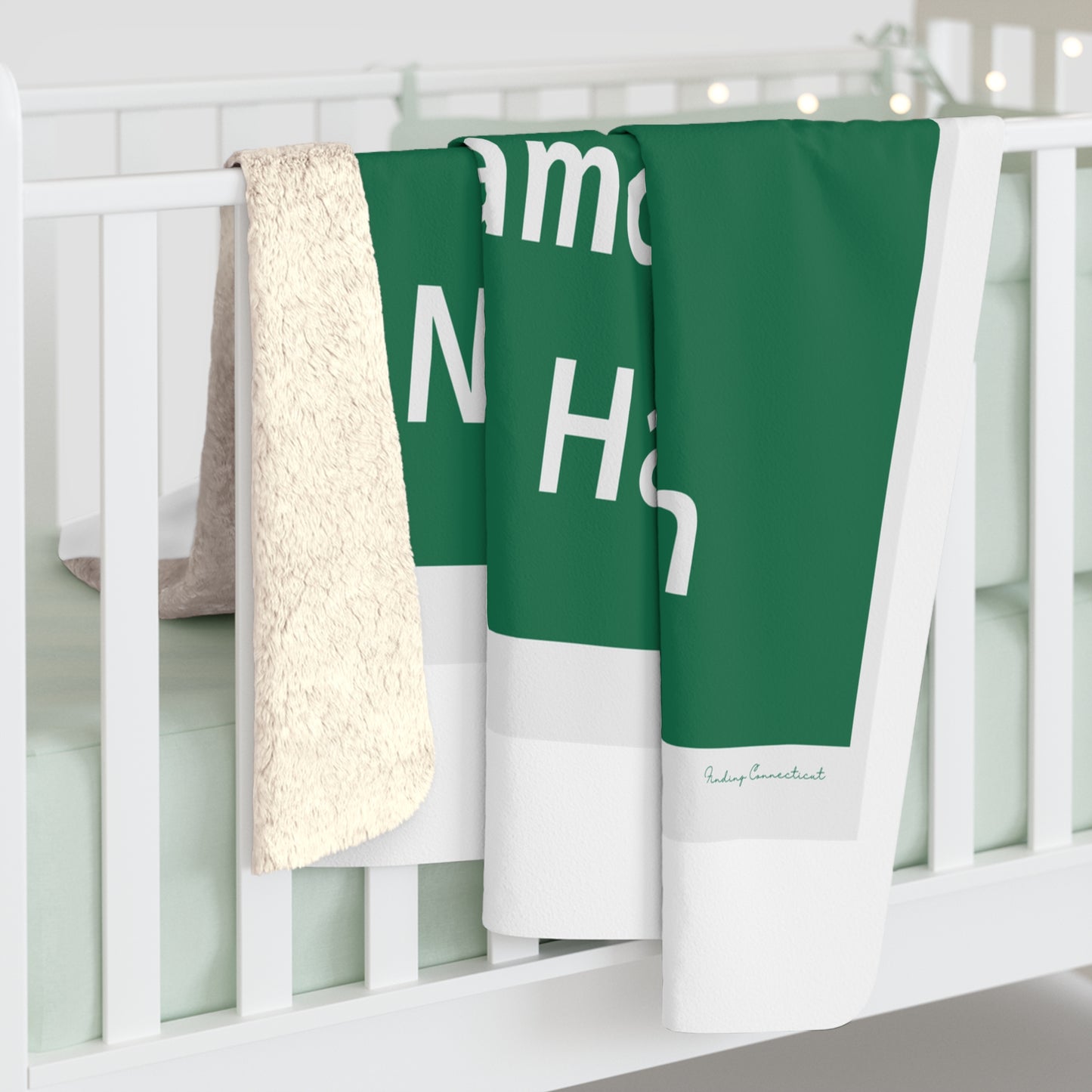 Vintage WCP Exit 60 Sign Sherpa Fleece Blanket