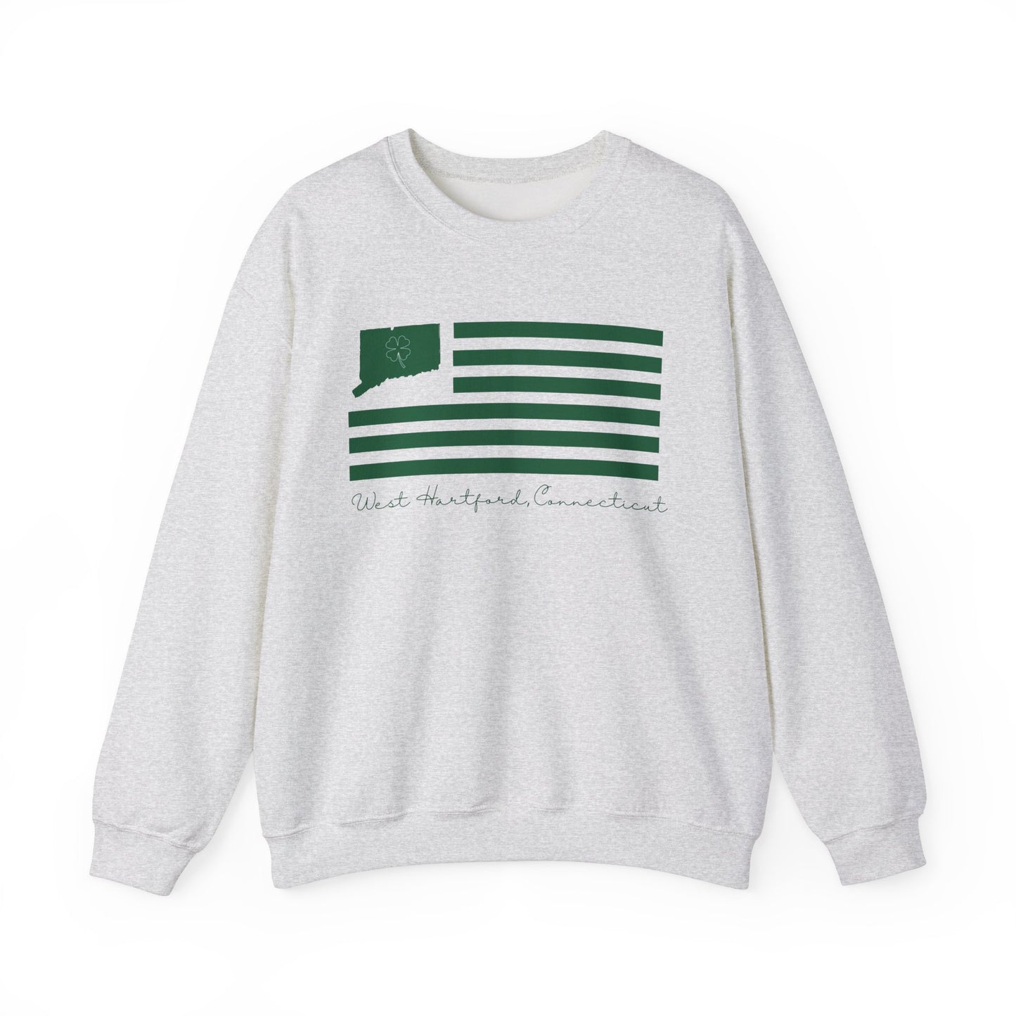 West Hartford Connecticut St Patrick’s Day Flag Unisex Heavy Blend™ Crewneck Sweatshirt