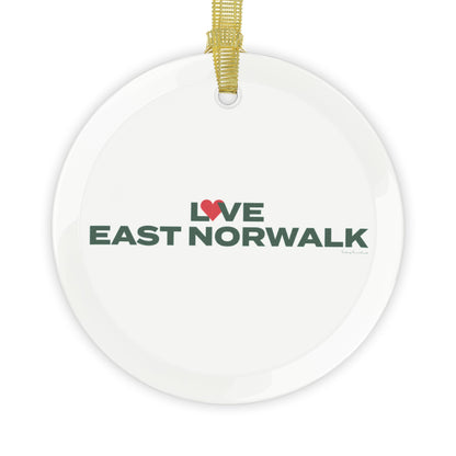 Love East Norwalk Glass Ornaments