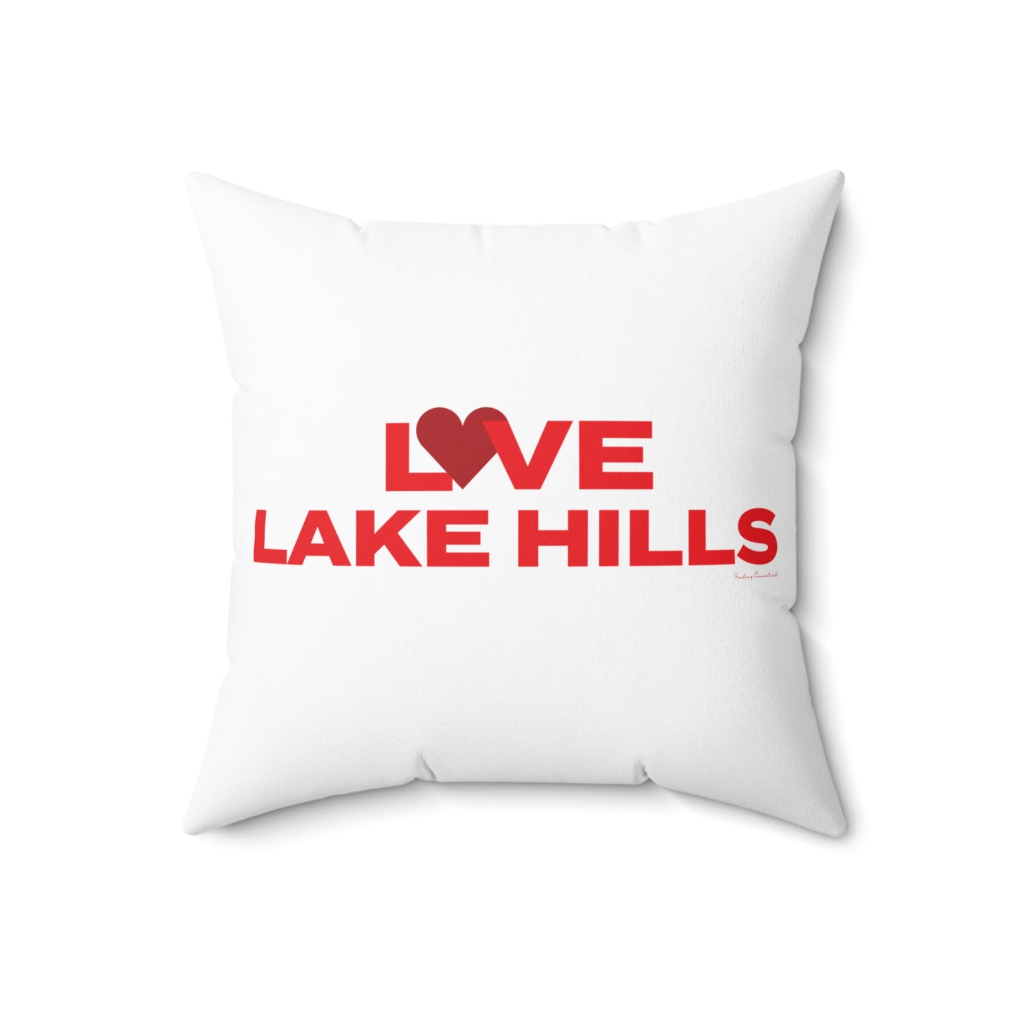 Love Lake Hills Spun Polyester Square Pillow