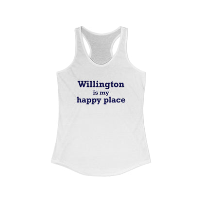 Willington is My Happy Place Women's Ideal Racerback Tank Top
