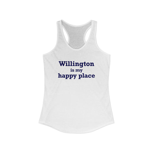 Willington is My Happy Place Women's Ideal Racerback Tank Top