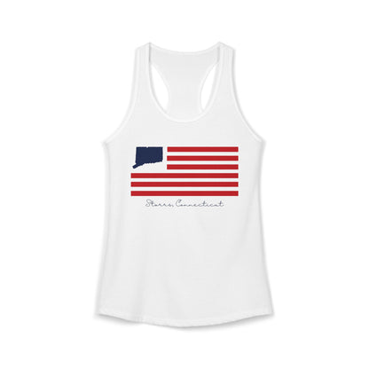 Storrs Connecticut Flag Women's Ideal Racerback Tank Top