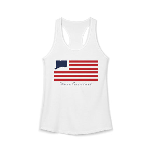 Storrs Connecticut Flag Women's Ideal Racerback Tank Top