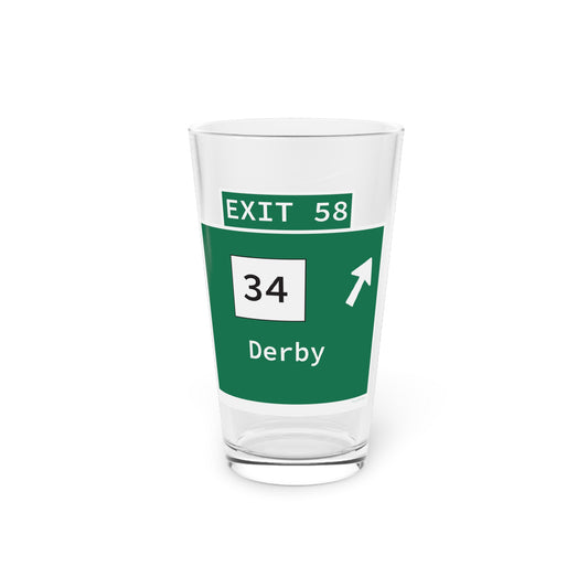 Vintage WCP Exit 56 Sign Pint Glass, 16oz