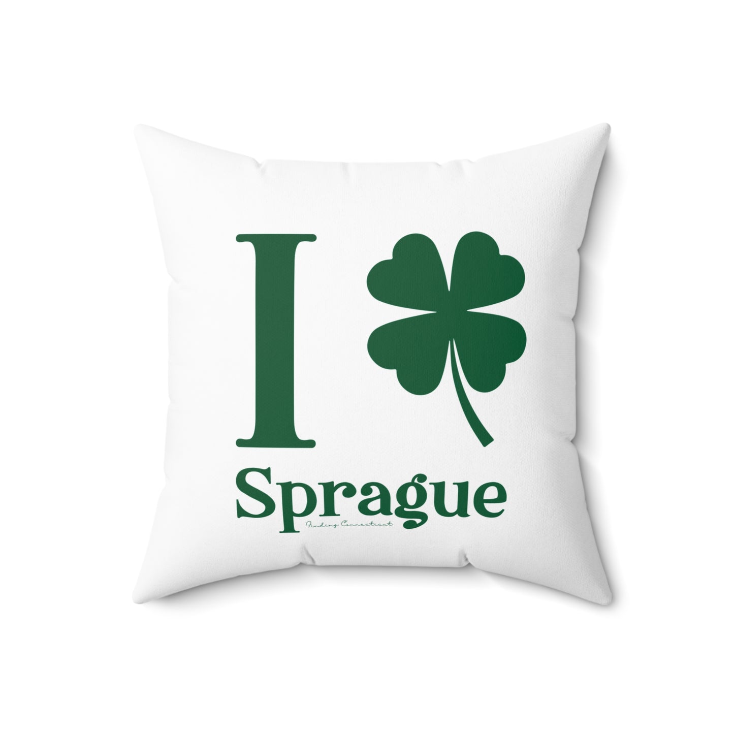 I Clover Sprague Spun Polyester Square Pillow