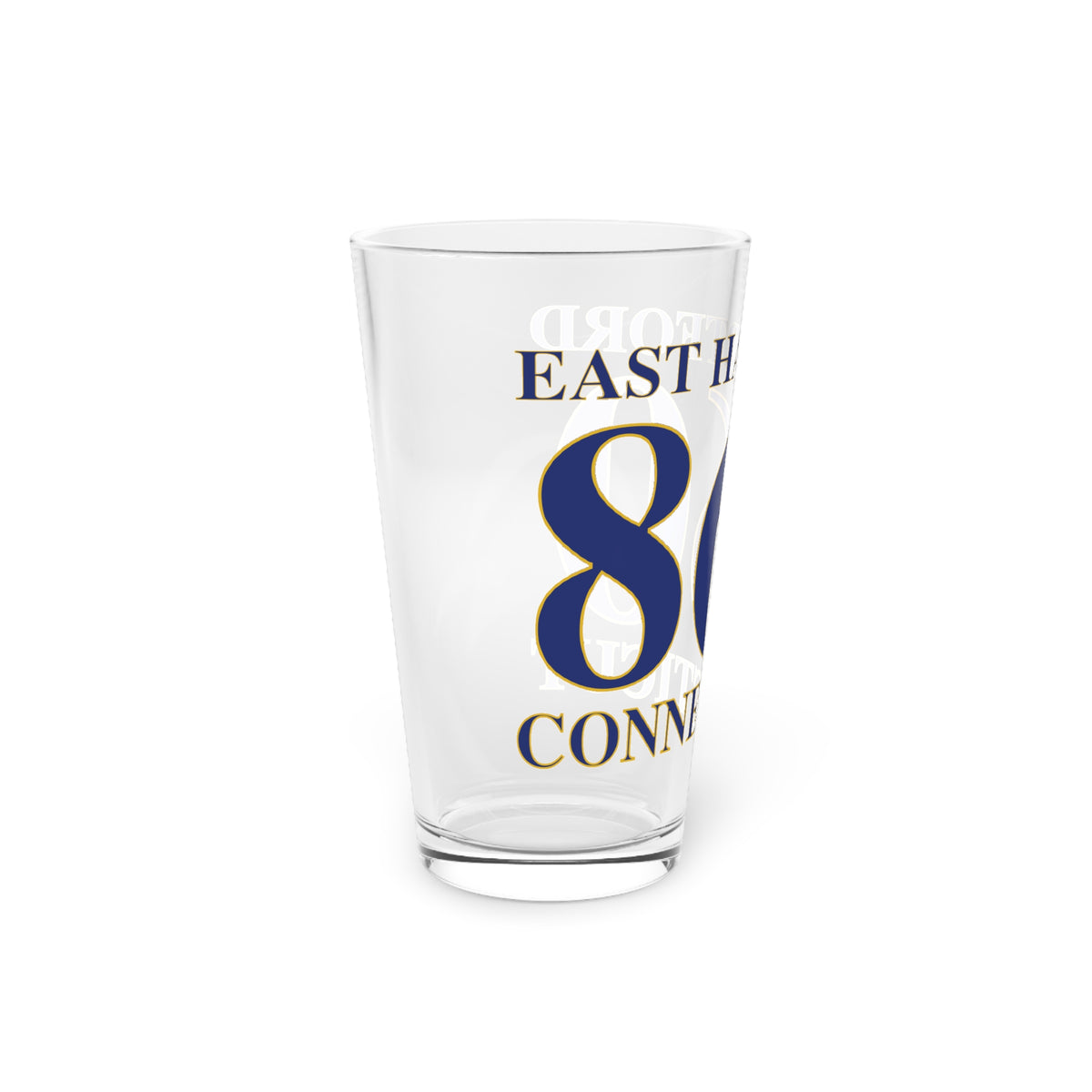 East Hartford 860 Connecticut Pint Glass, 16oz