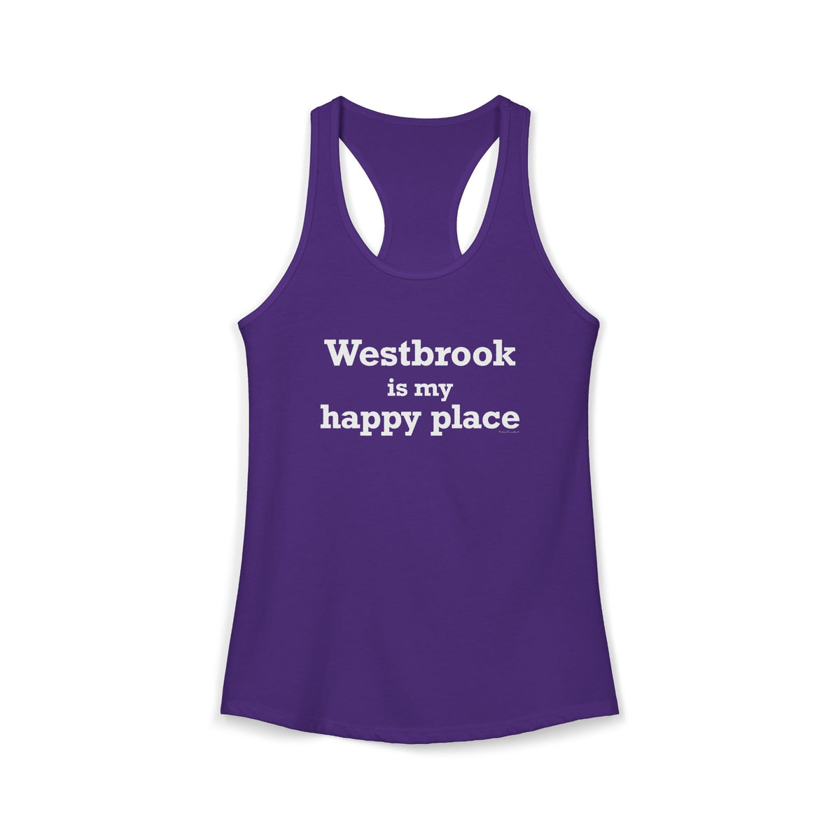 Westbrook is My Happy Place Women's Ideal Racerback Tank Top