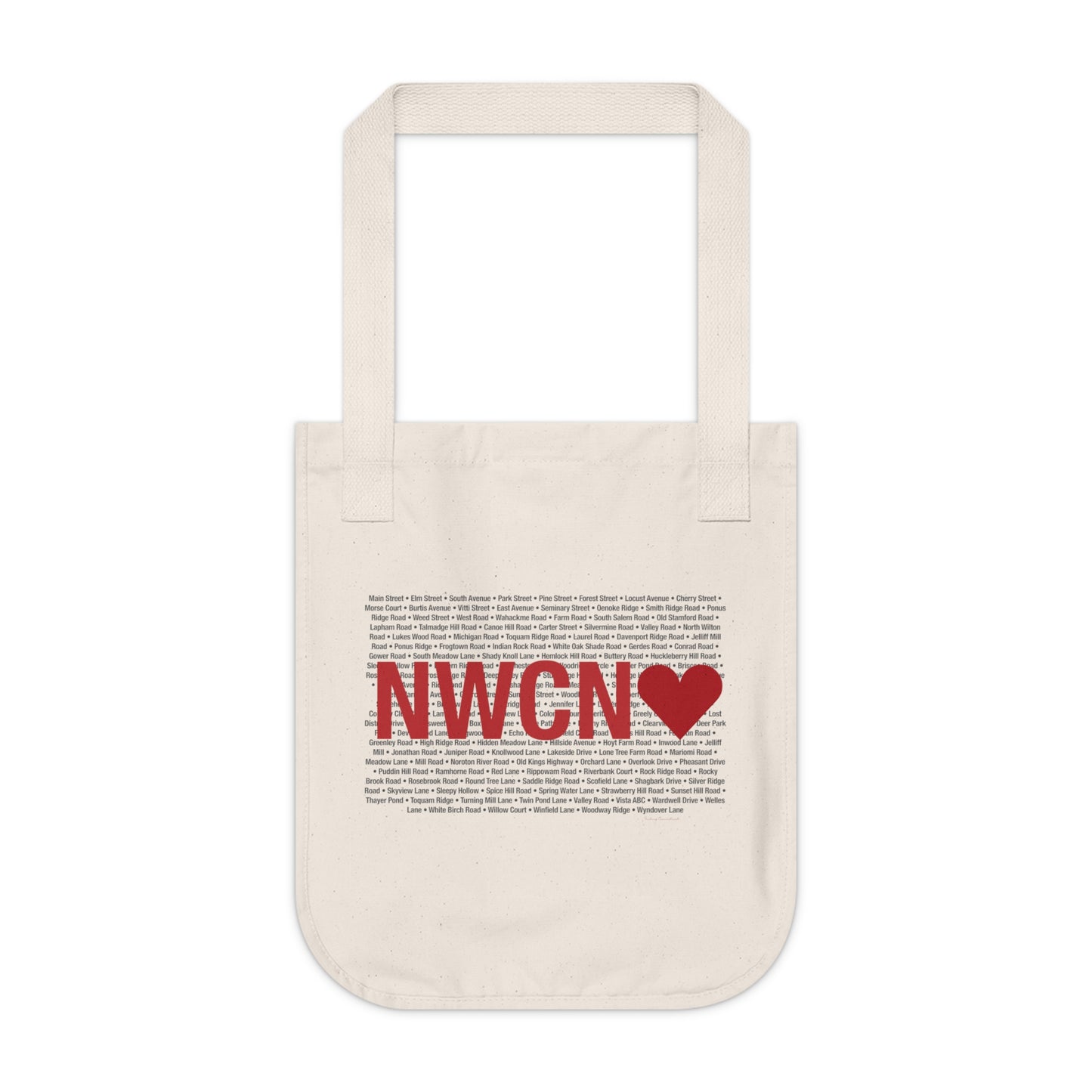 New Canaan Love Organic Canvas Tote Bag