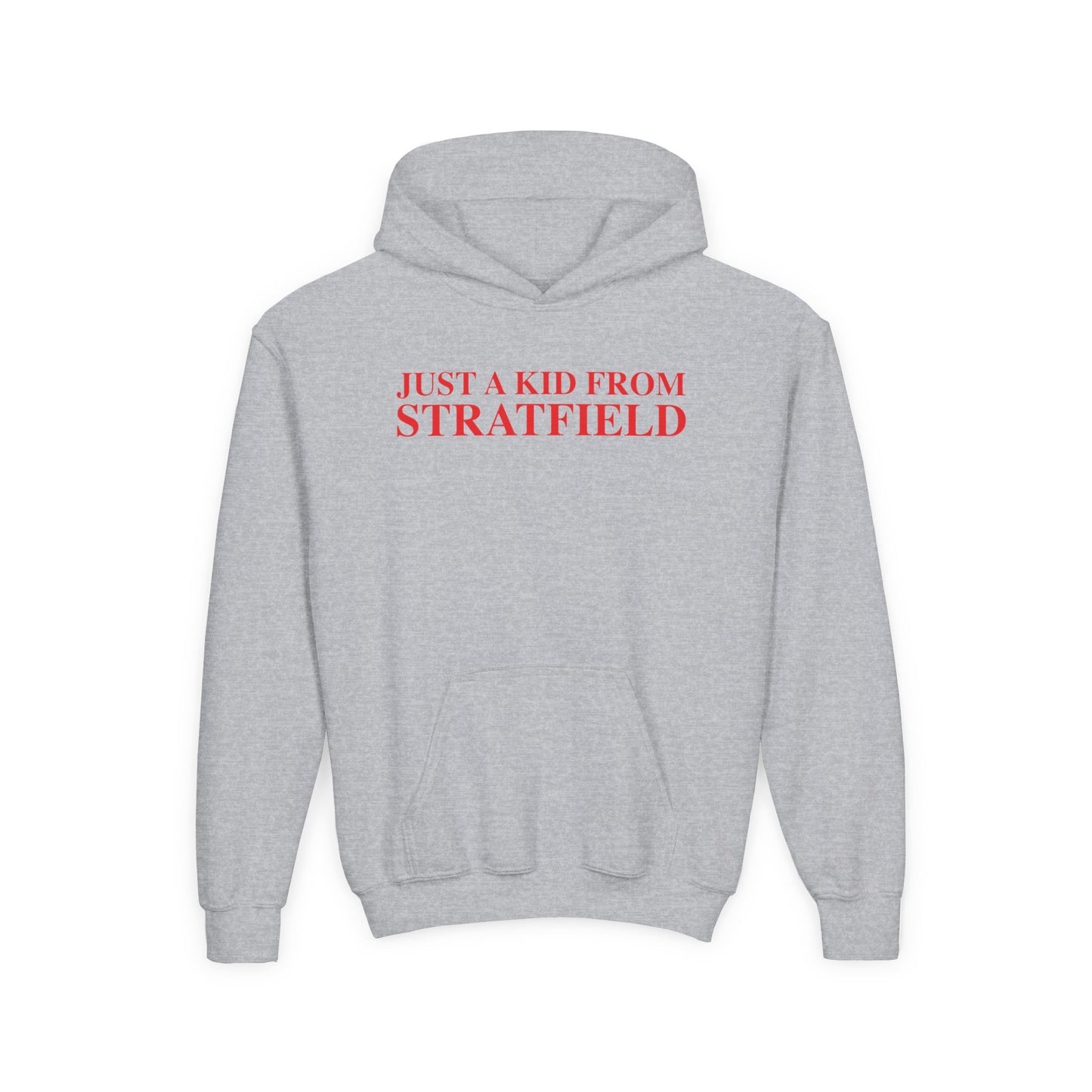 Just a kid from Stratfield Youth Heavy Blend Hooded Sweatshirt