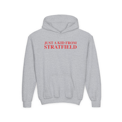 Just a kid from Stratfield Youth Heavy Blend Hooded Sweatshirt