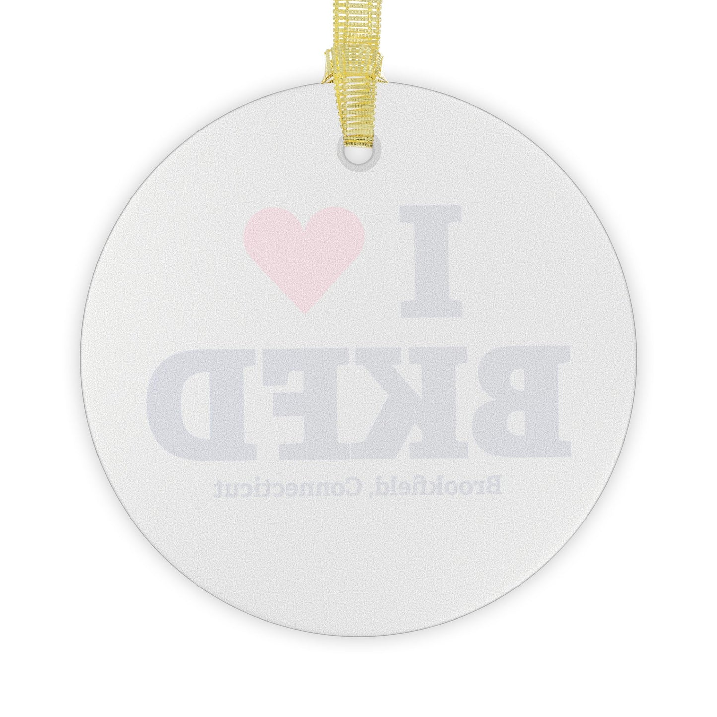 I Heart BKFD Glass Ornaments
