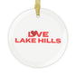 Love Lake Hills Glass Ornaments