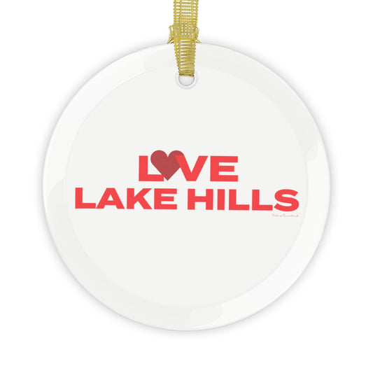 Love Lake Hills Glass Ornaments