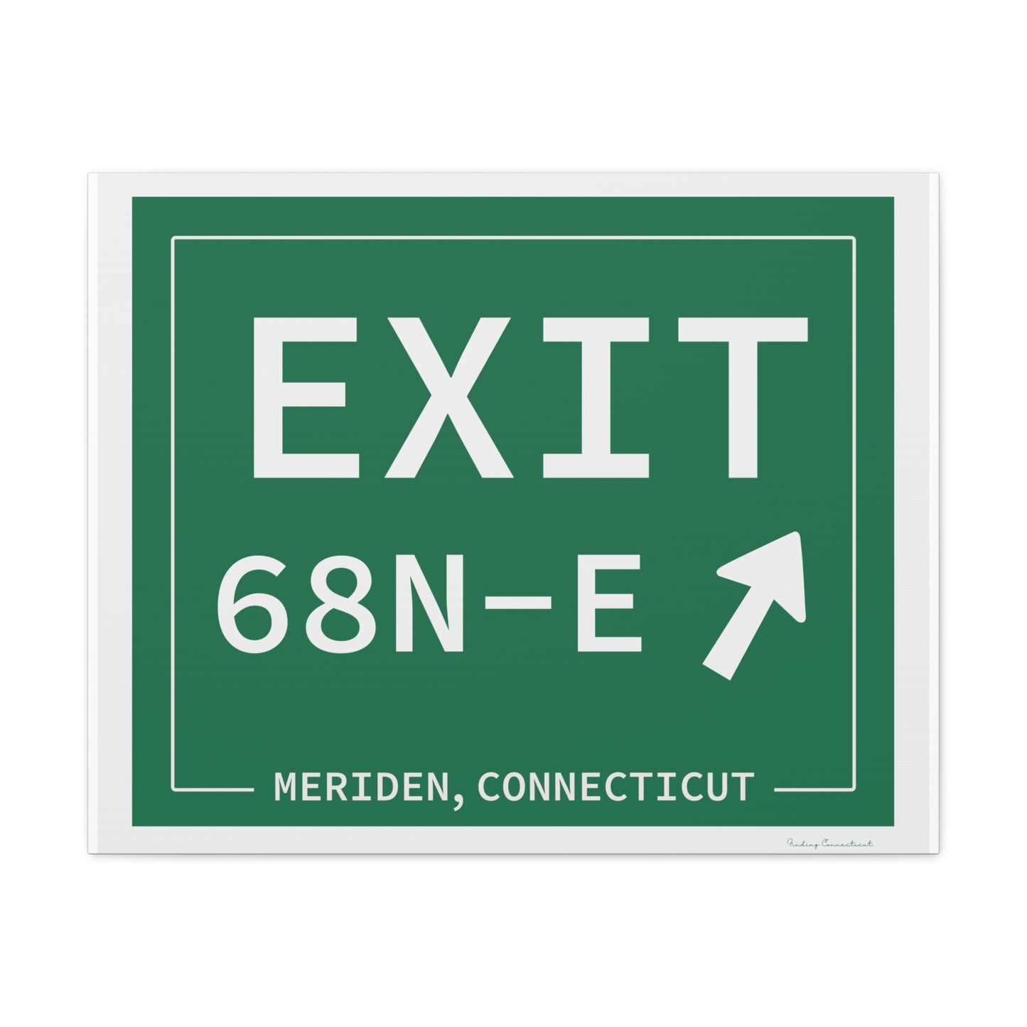 Vintage Exit 68N-E WCP Sign Matte Canvas, Stretched, 1.25"