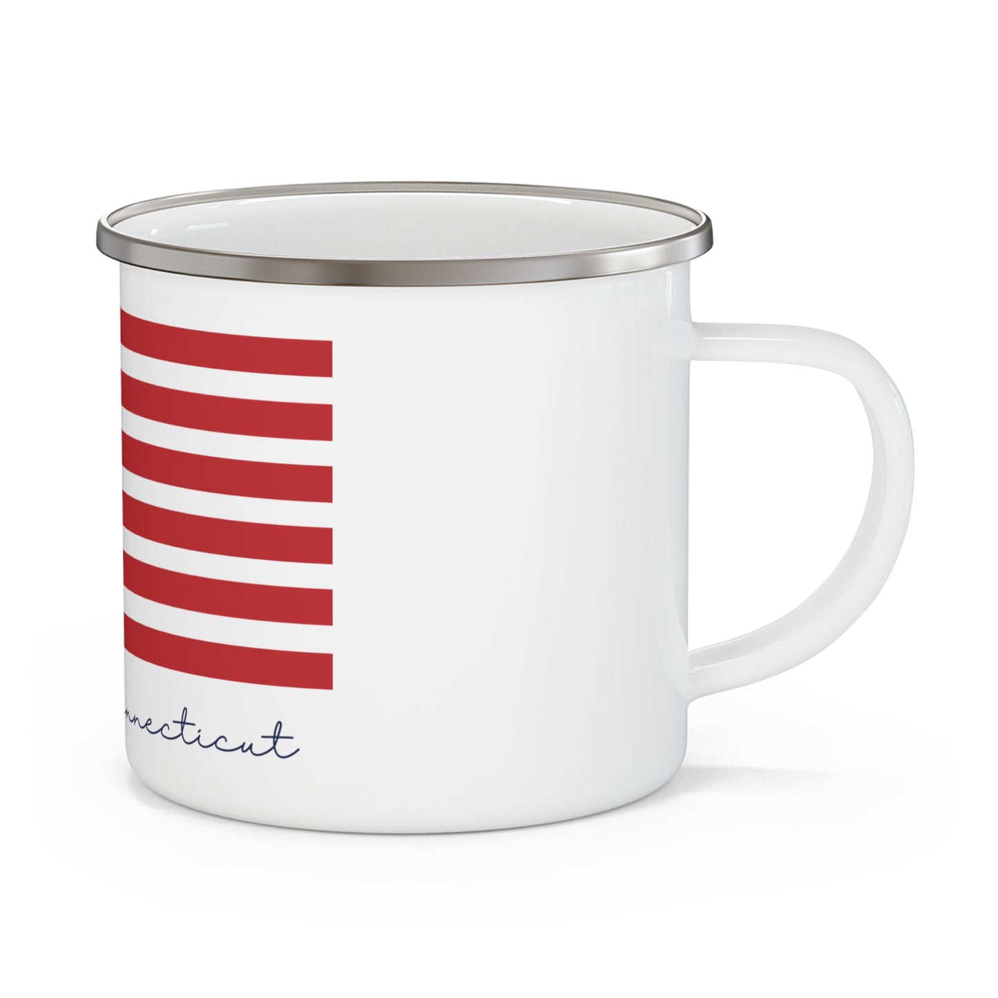 New Canaan Connecticut Flag Enamel Camping Mug
