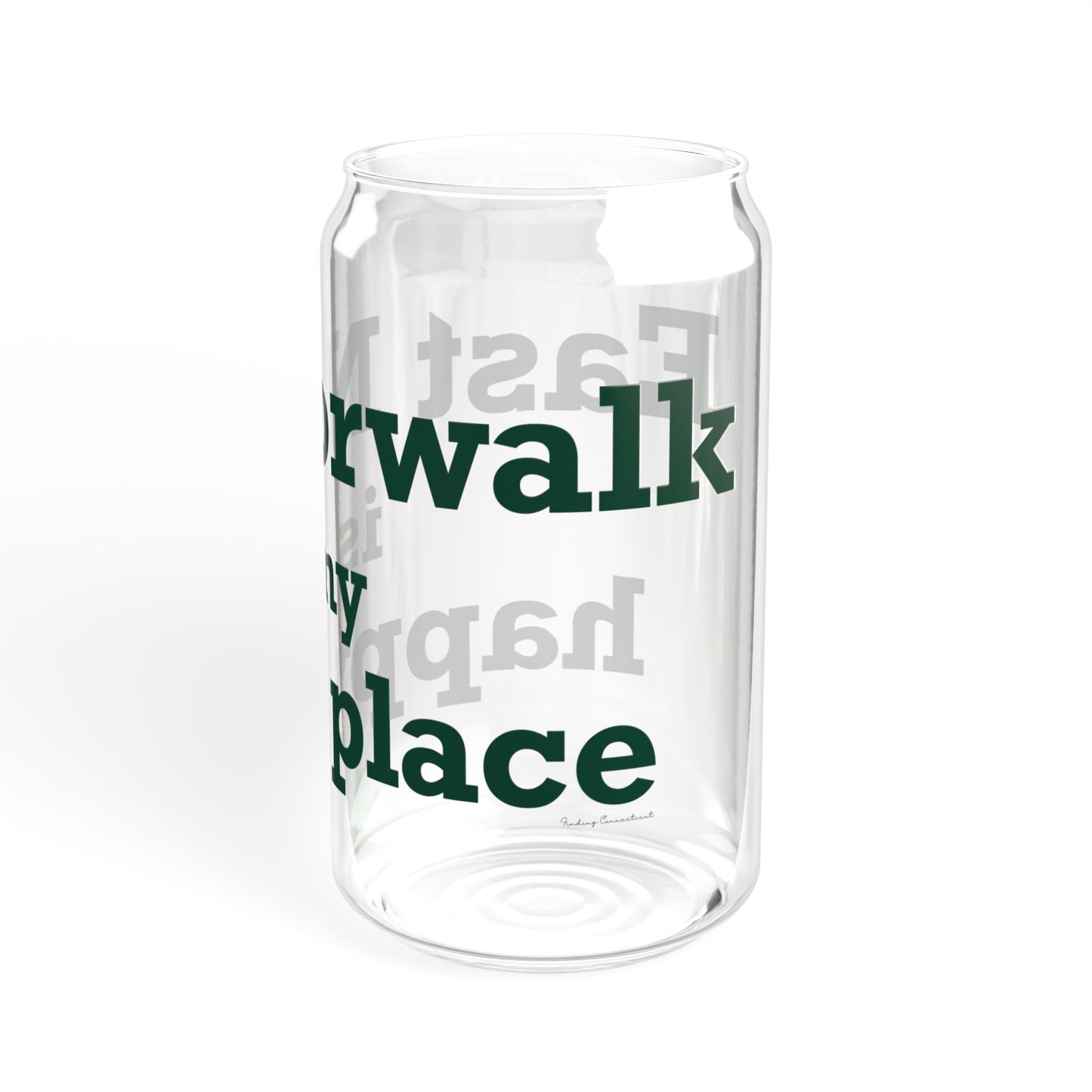 East Norwalk is My Happy Place Sipper Glass, 16oz