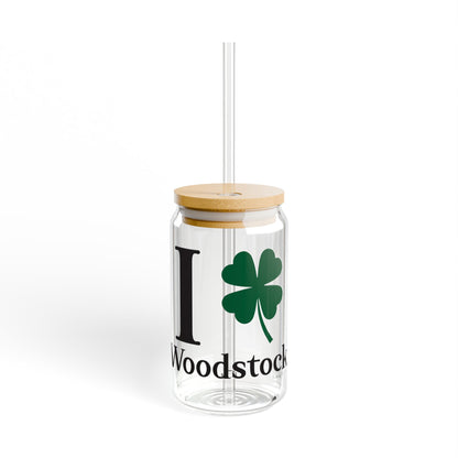 I Clover Woodstock Sipper Glass, 16oz