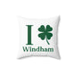 I Clover Windham Spun Polyester Square Pillow