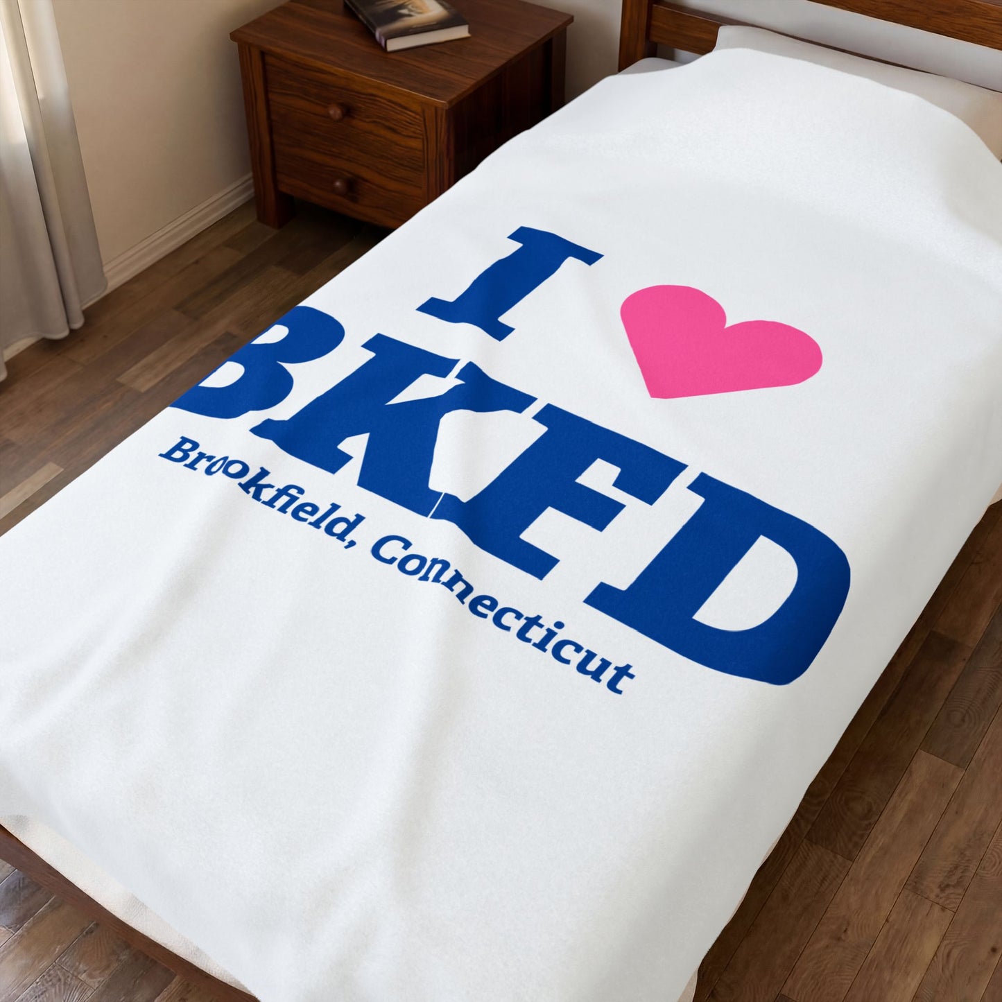 I Heart BKFD Velveteen Plush Blanket