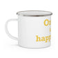 Orange is My Happy Place Enamel Camping Mug