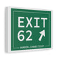 Vintage Exit 62 WCP Sign Matte Canvas, Stretched, 1.25"