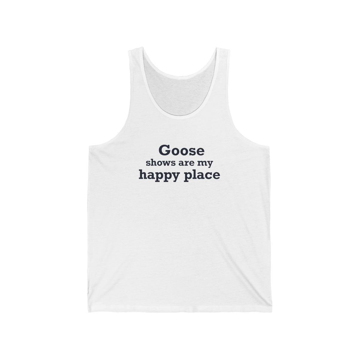 Goose Shows Are My Happy Place - Blue Unisex Jersey Tank Top
