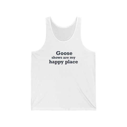 Goose Shows Are My Happy Place - Blue Unisex Jersey Tank Top