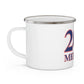 203 Meriden Red White & Blue Enamel Camping Mug