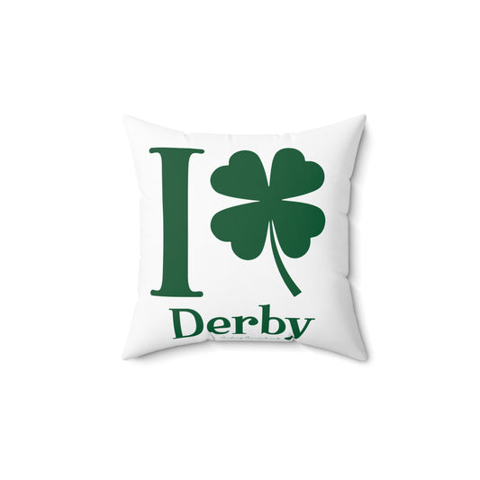 I Clover Derby Spun Polyester Square Pillow