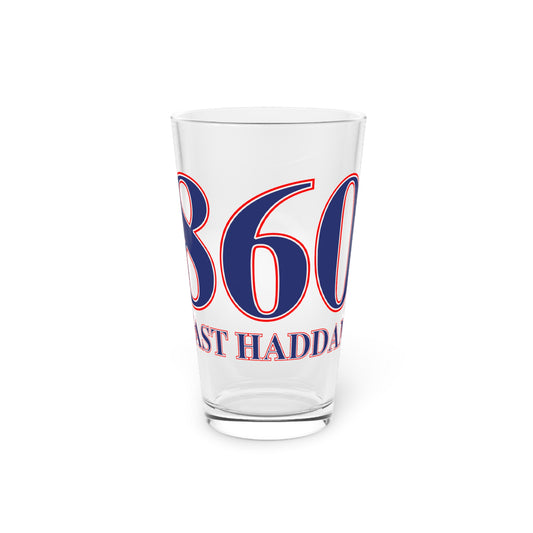 860 East Haddam Red, White & Blue Pint Glass, 16oz