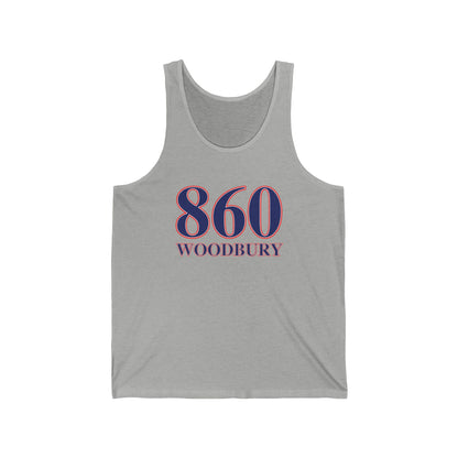 860 Woodbury Red White & Blue Unisex Jersey Tank Top
