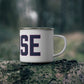 Goose Zip Code Blue & Purple Enamel Camping Mug