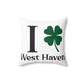 I Clover West Haven Spun Polyester Square Pillow