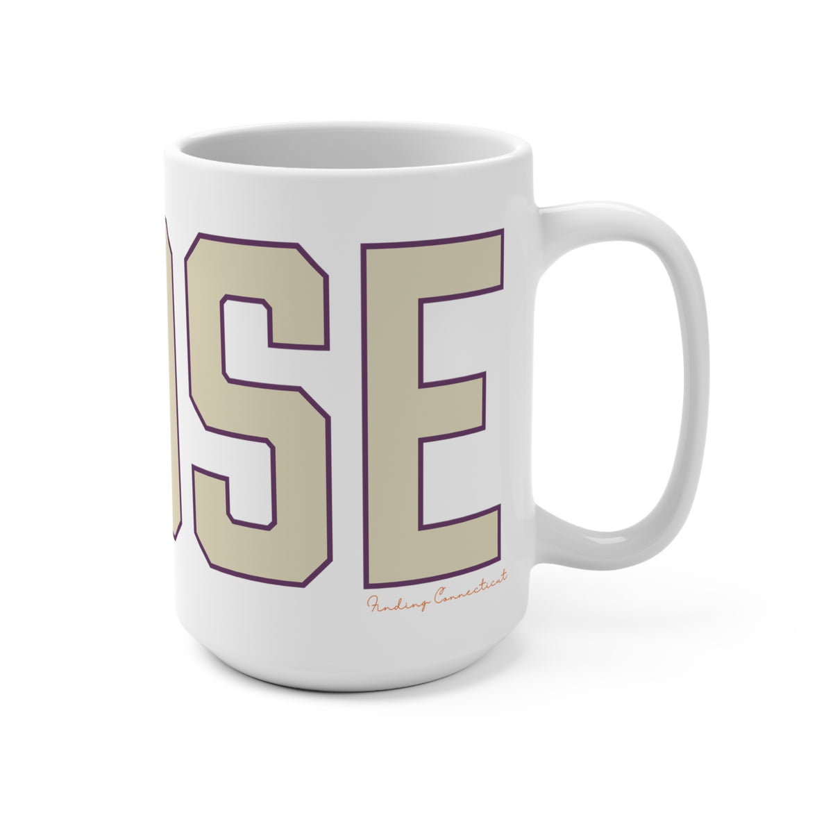 Goose Zip Code Cream & Purple Mug 15oz
