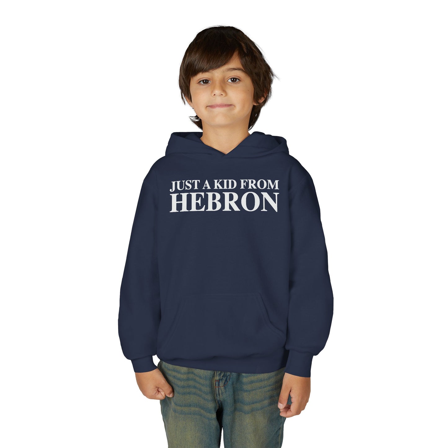 Just a kid from Hebron Youth Heavy Blend Hooded Sweatshirt