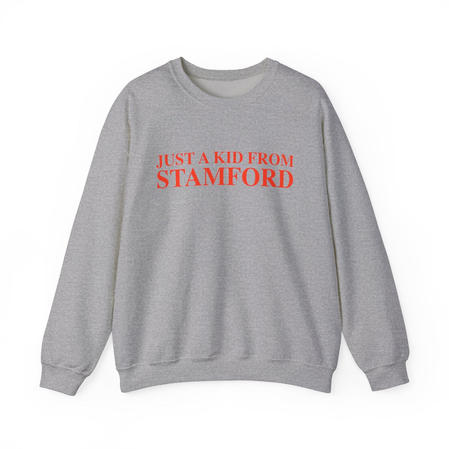 Just a kid from Stamford Unisex Heavy Blend™ Crewneck Sweatshirt