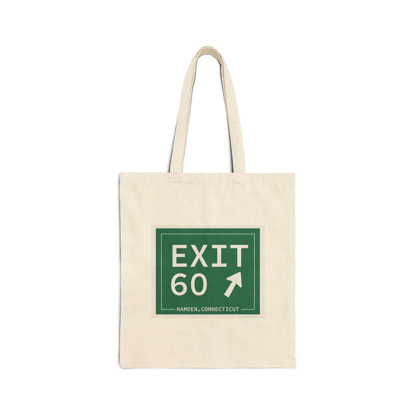Vintage Exit 60 WCP Sign Cotton Canvas Tote Bag