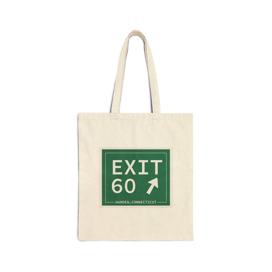 Vintage Exit 60 WCP Sign Cotton Canvas Tote Bag