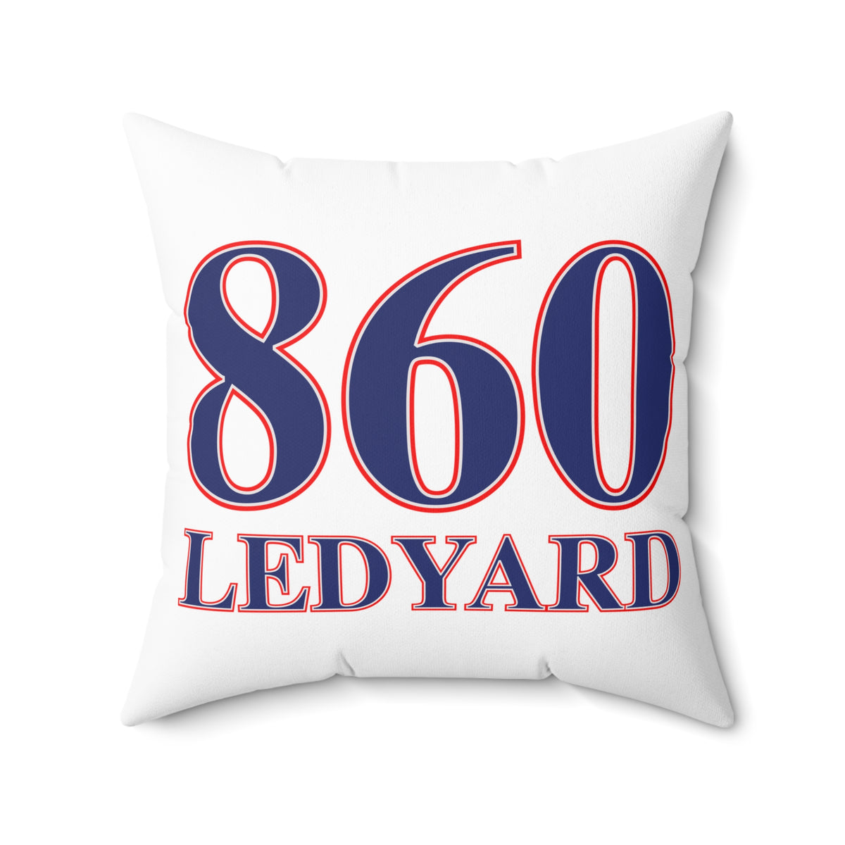 860 Ledyard Red, White & Blue Spun Polyester Square Pillow