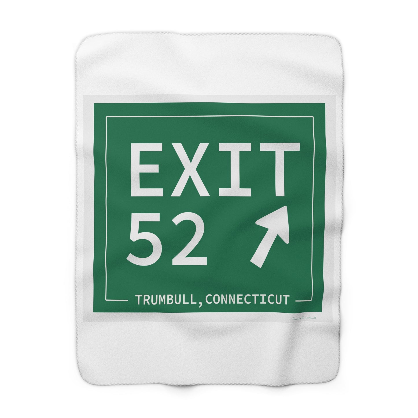 Vintage Exit 52  Merritt Parkway Sign Sherpa Fleece Blanket
